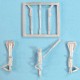 1/72 Eurofighter Landing Gear for Hasegawa kits (white metal)