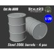 1/35 Steel Barrels 200L (4pcs)