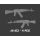 1/35 AK-103 Assault Rifle (4pcs)