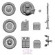 1/35 KS750 Motorcycle and Sidecar Upgrade Parts Set for Academy kits