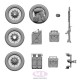 1/35 KS600 Motorcycle and Sidecar Upgrade Parts Set for Tamiya kits