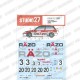 1/24 Civic 'Razo' #3/#20 1989 Decal for Aoshima #B24005