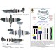 1/24 Spitfire Standard 18inch Invasion stripes