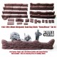 1/48 - 1/56 (28mm) Sandbag Walls Set #3 "Fence/Bracing" 