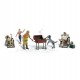 O Scale Backyard Barbeque (4 figures, dog w/acc)