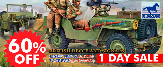 1/35 British Recce and Signals Light Truck (2 kits) w/Crews (5 figures)