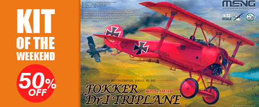 Weekend Deal: Meng QS002 1/32 Fokker Dr.I Triplane 50% off