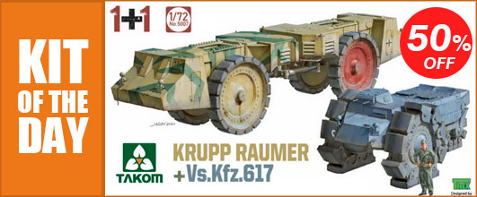 Kit of the Day: Takom 5007 1/72 Krupp Raumer + Vs.Kfz.617 (1+1) 50% Off